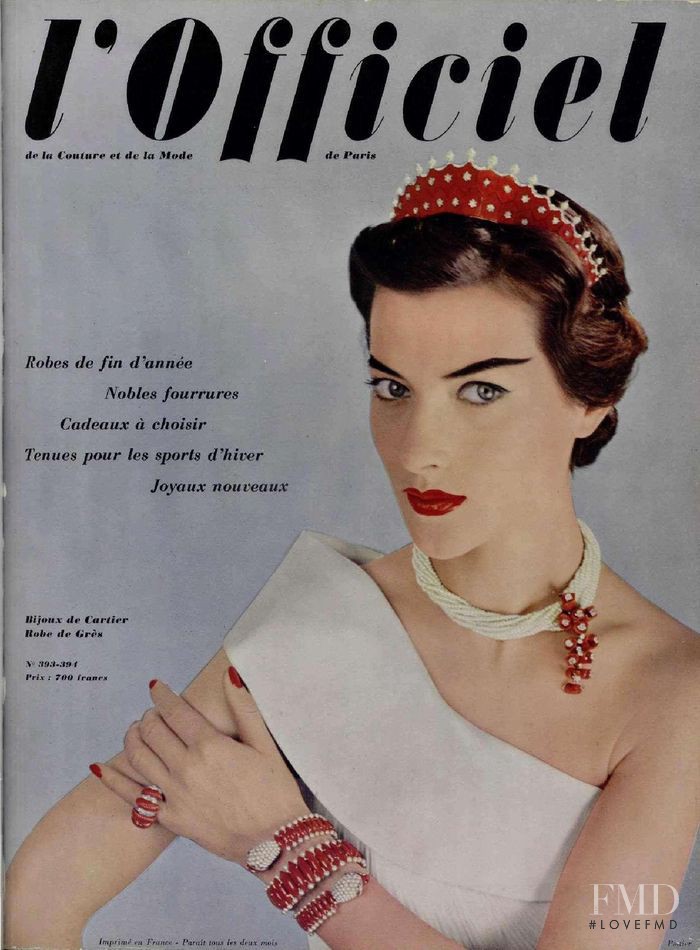  featured on the L\'Officiel France cover from December 1954