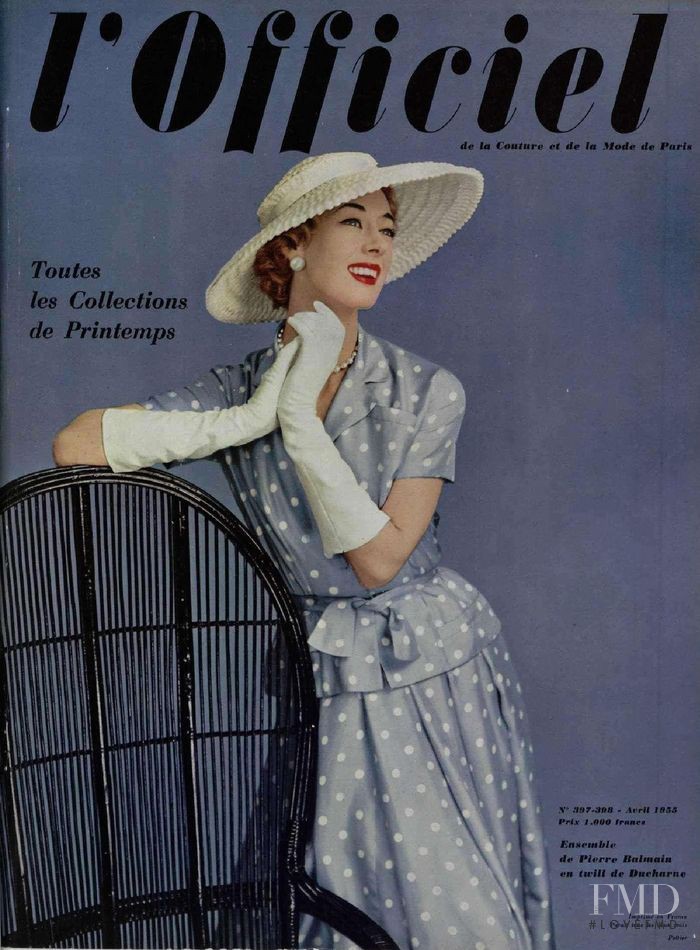  featured on the L\'Officiel France cover from April 1955