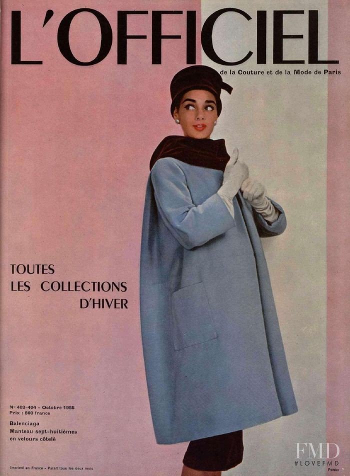  featured on the L\'Officiel France cover from October 1955