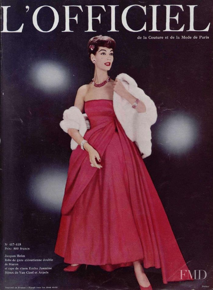  featured on the L\'Officiel France cover from December 1956