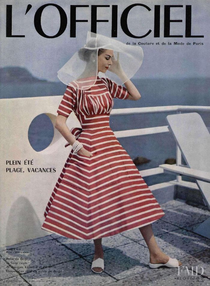  featured on the L\'Officiel France cover from June 1956