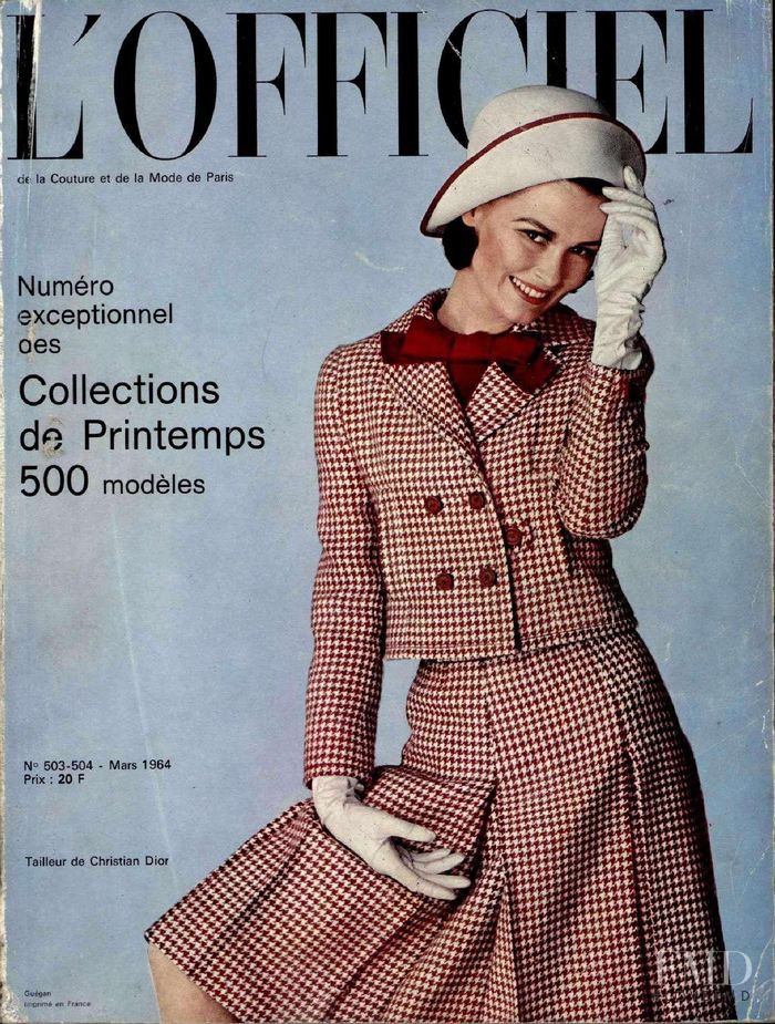  featured on the L\'Officiel France cover from March 1964