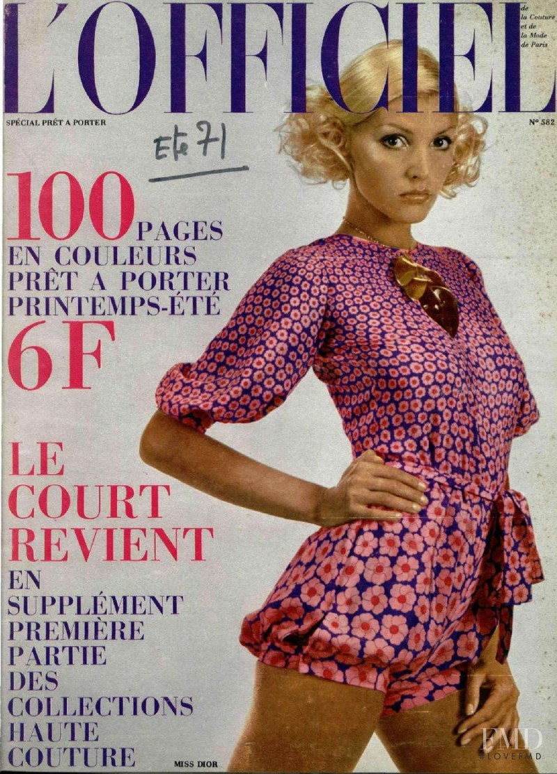  featured on the L\'Officiel France cover from February 1971