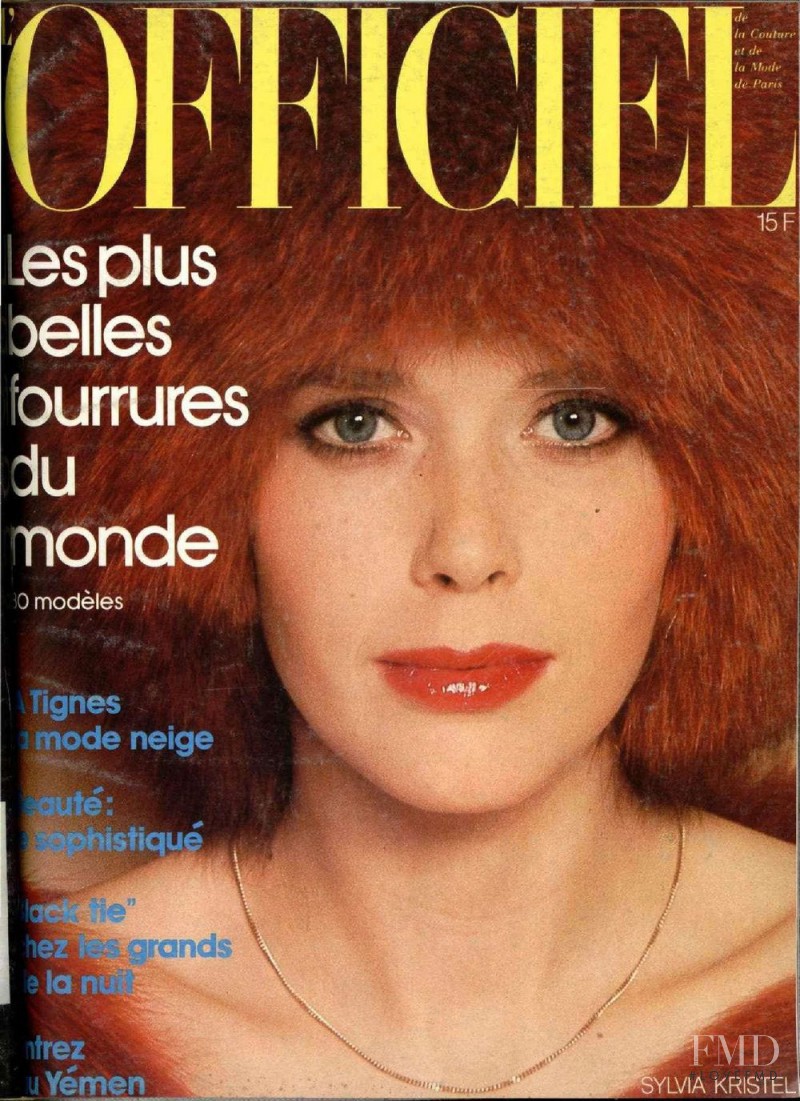 Sylvia Kristel featured on the L\'Officiel France cover from November 1975