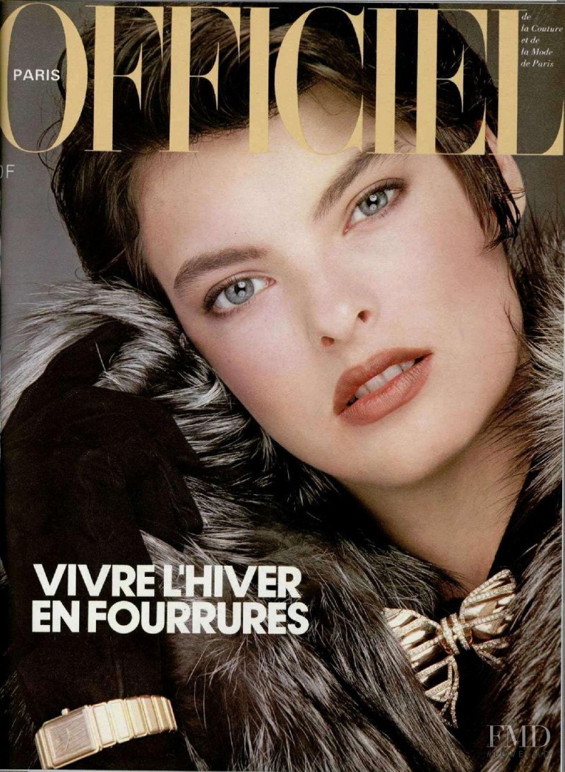 Linda Evangelista featured on the L\'Officiel France cover from November 1984