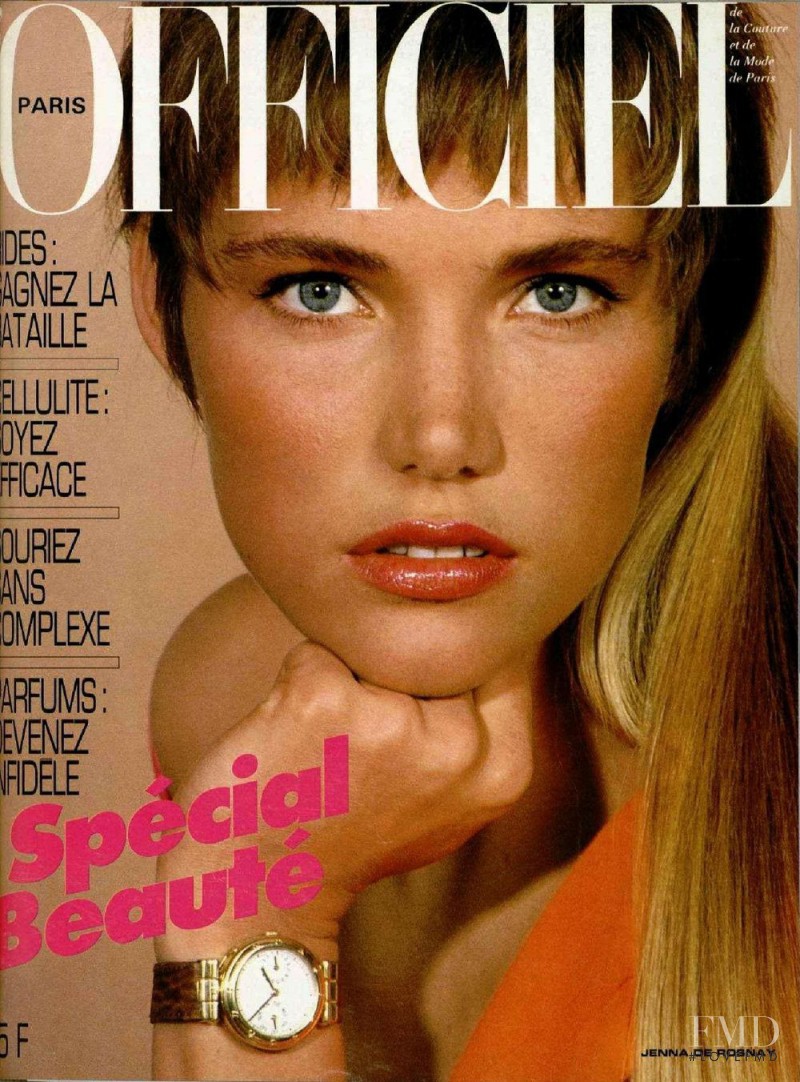 Jenna de Rosnay featured on the L\'Officiel France cover from May 1985