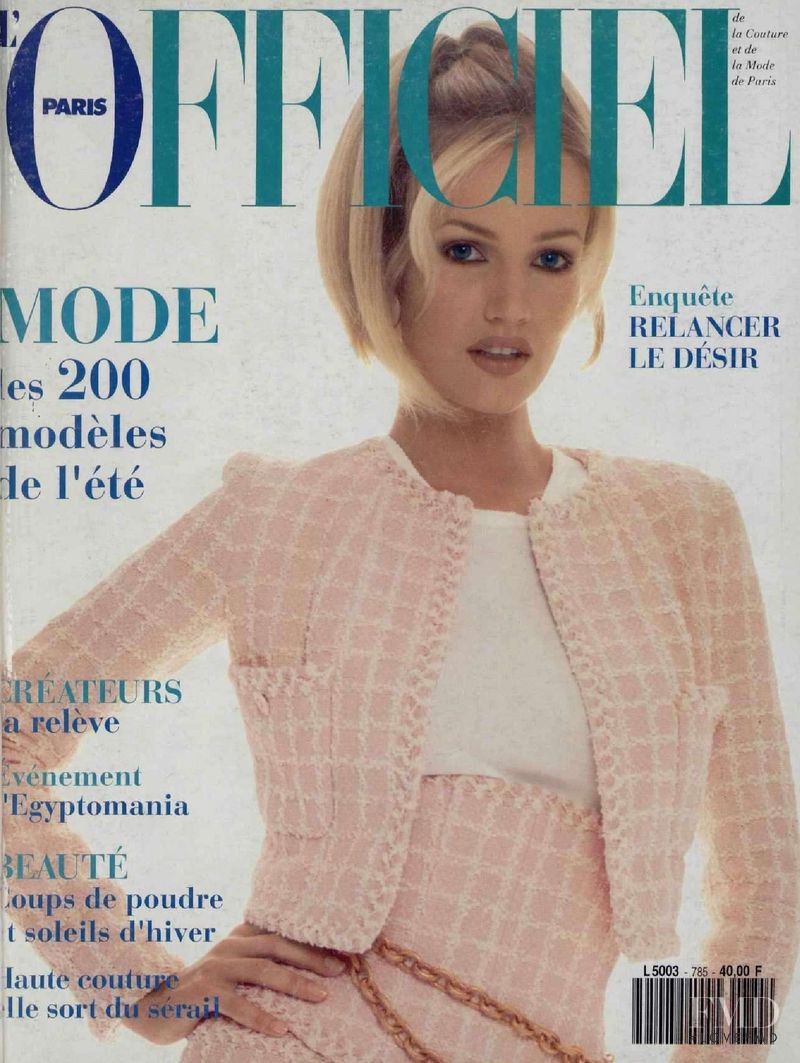  featured on the L\'Officiel France cover from February 1994