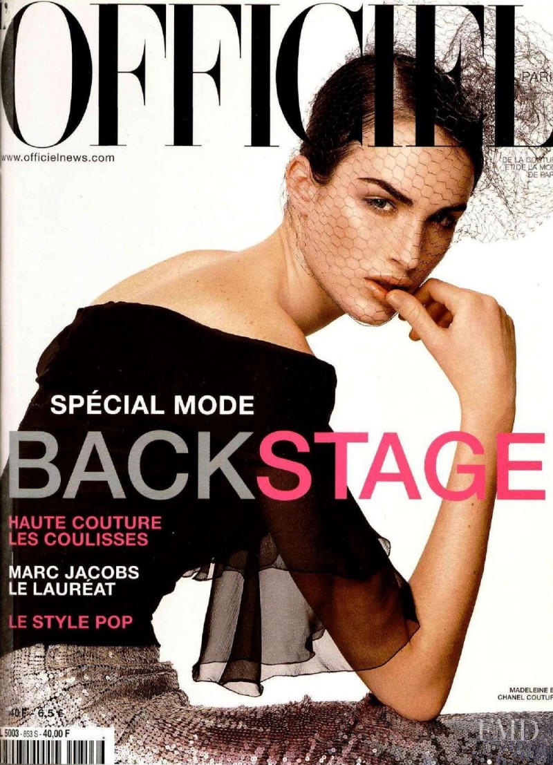 Madeleine Hjort featured on the L\'Officiel France cover from March 2001