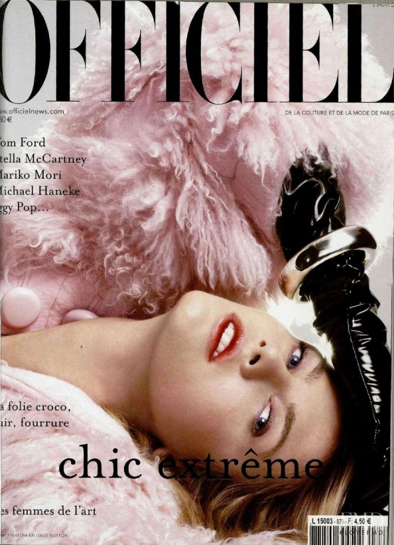 Eva Jay Kubatova featured on the L\'Officiel France cover from October 2003