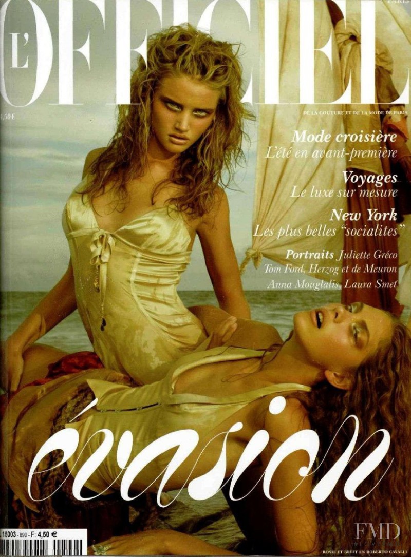 Rosie Huntington-Whiteley, Britt Thorsey featured on the L\'Officiel France cover from November 2004