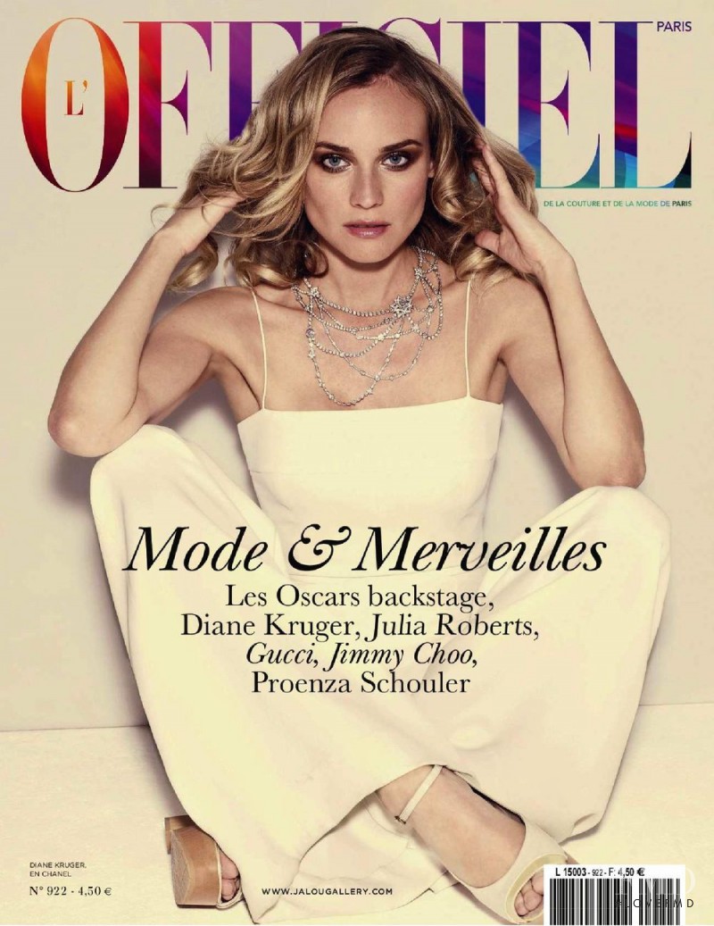 Diane Heidkruger featured on the L\'Officiel France cover from February 2008
