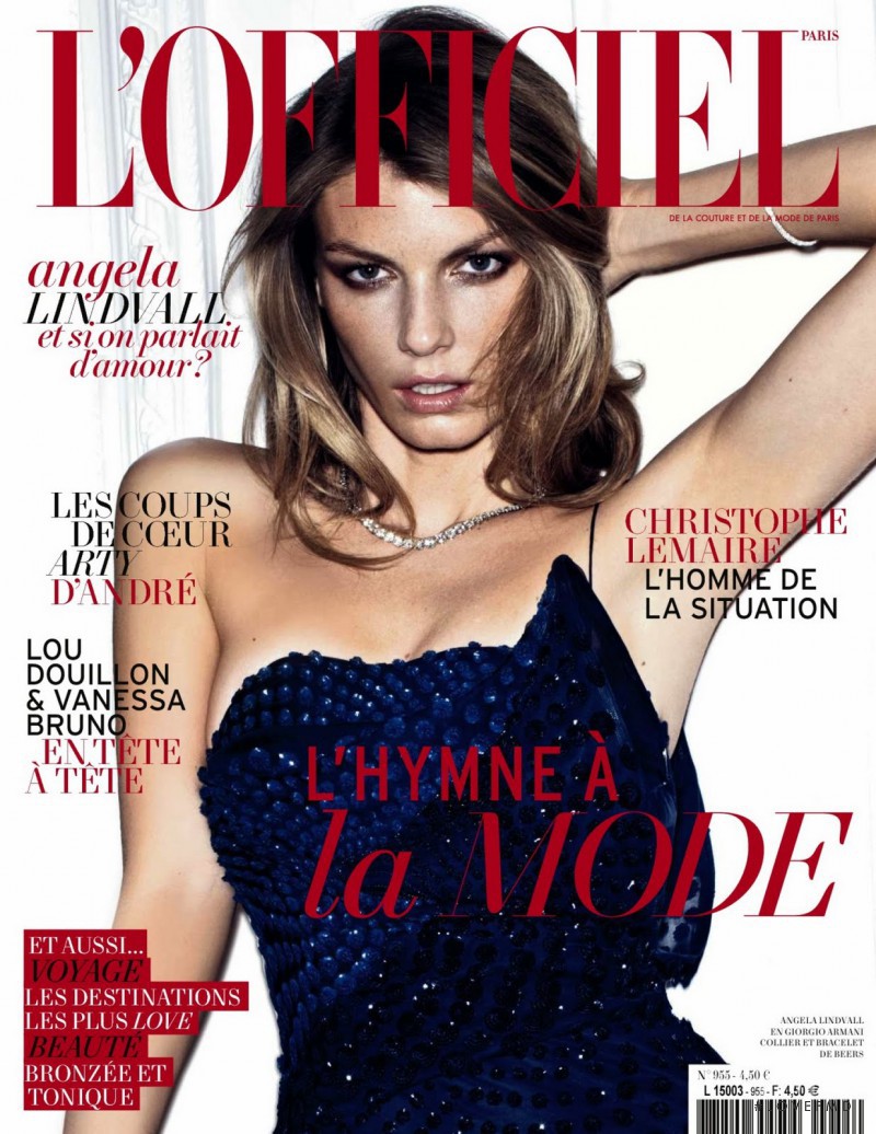 Angela Lindvall featured on the L\'Officiel France cover from May 2011