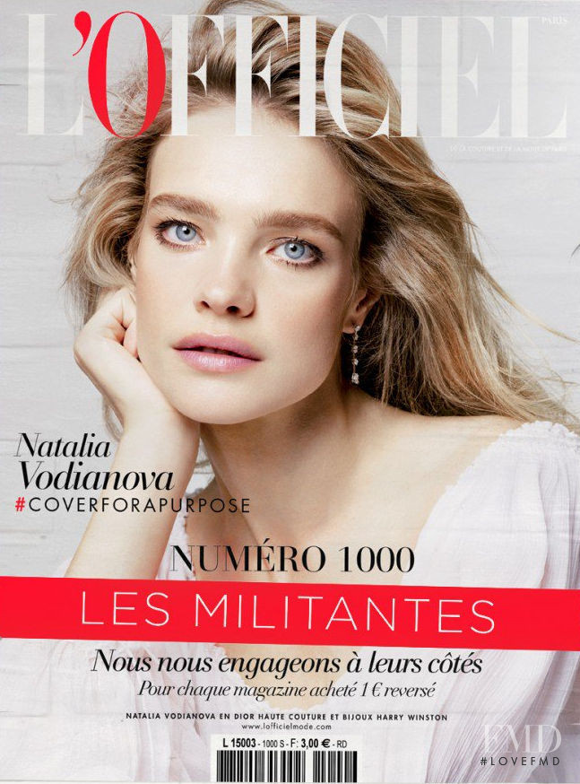 Natalia Vodianova featured on the L\'Officiel France cover from November 2015