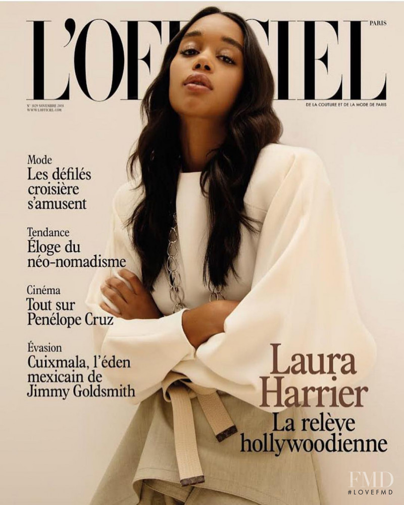 Laura Harrier featured on the L\'Officiel France cover from November 2018