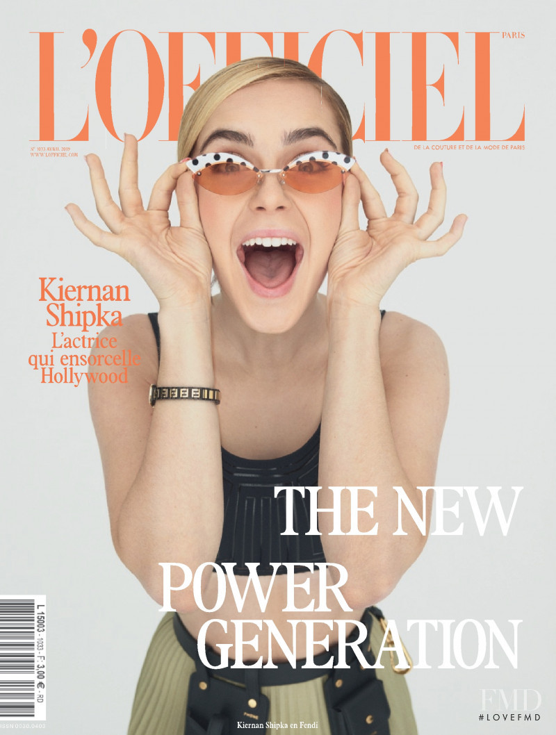 Kiernan Shipka featured on the L\'Officiel France cover from April 2019