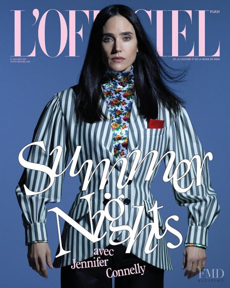 Jennifer Connelly featured on the L\'Officiel France cover from August 2019
