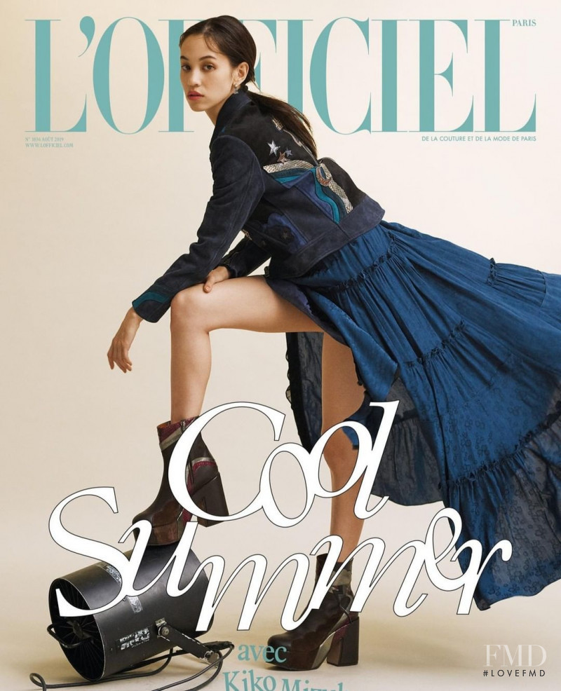 Kiko Mizuhara featured on the L\'Officiel France cover from August 2019