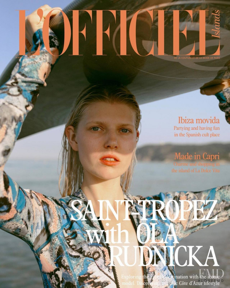 Ola Rudnicka featured on the L\'Officiel France cover from July 2019