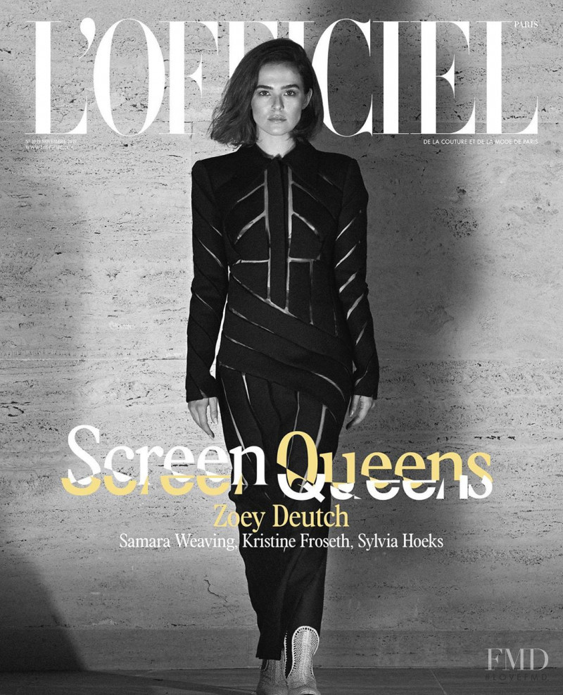 Zoey Deutch featured on the L\'Officiel France cover from November 2019
