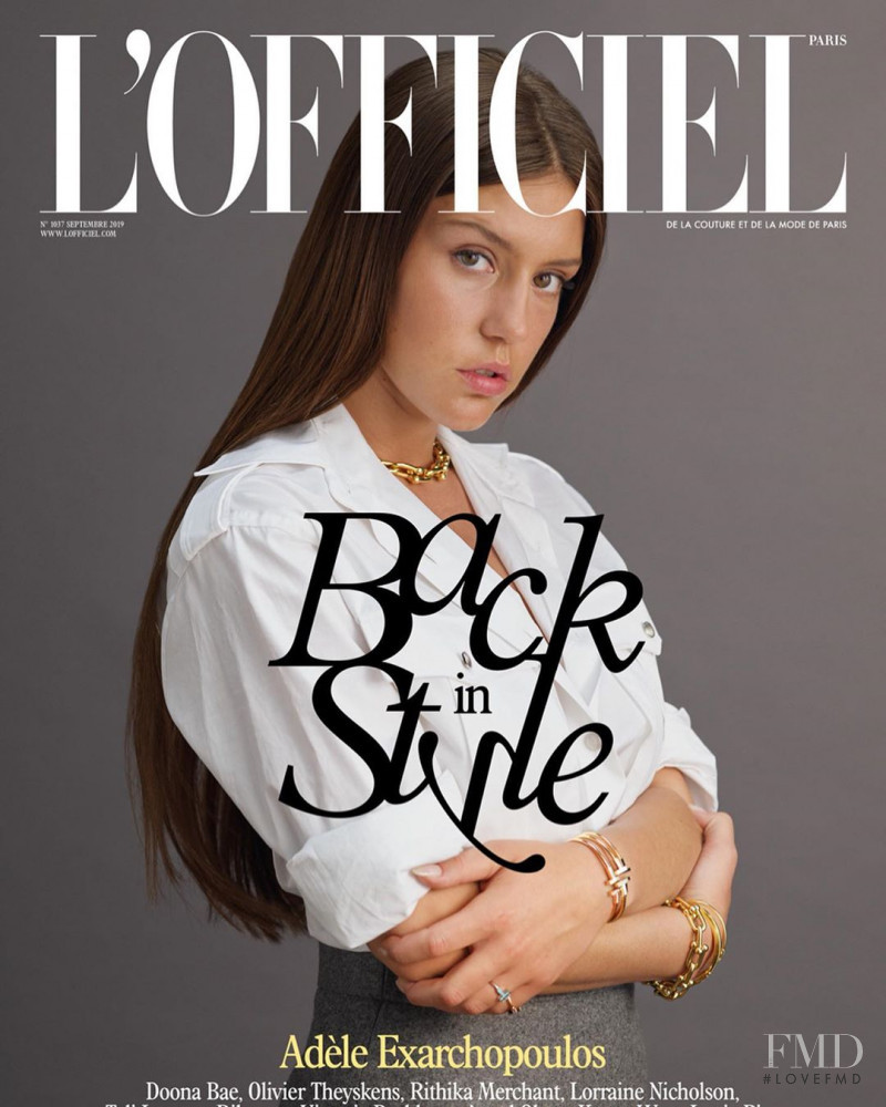 Adele Exarchopoulos featured on the L\'Officiel France cover from September 2019