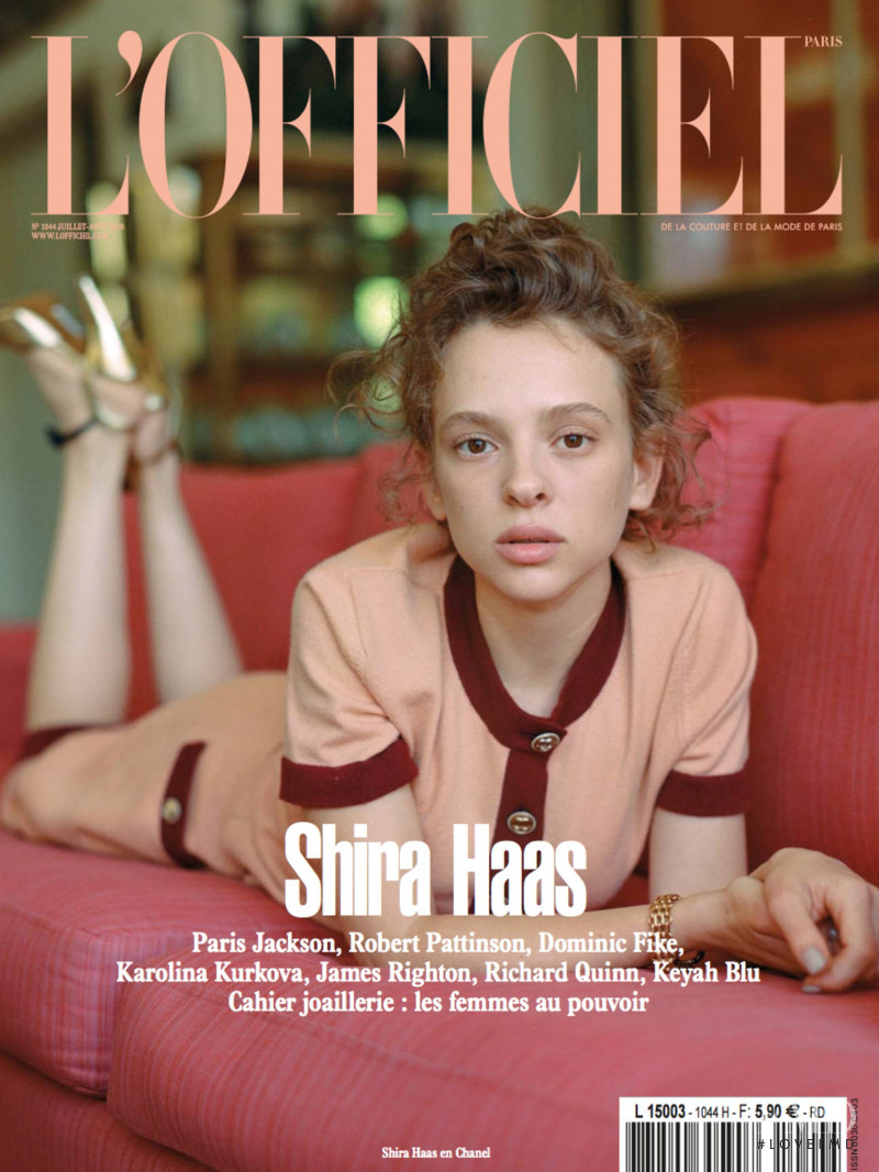 Shira Haas featured on the L\'Officiel France cover from July 2020