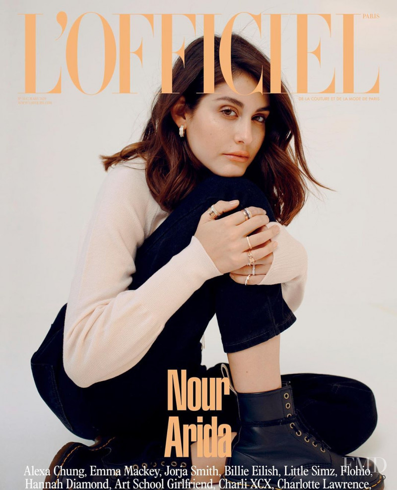 Nour Arida featured on the L\'Officiel France cover from March 2020
