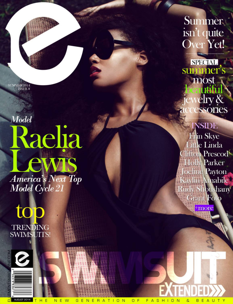 Raelia Lewis featured on the Elléments cover from August 2014