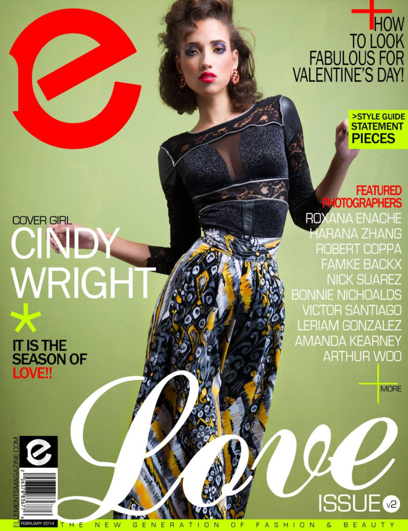 Cindy Wright featured on the Elléments cover from February 2014