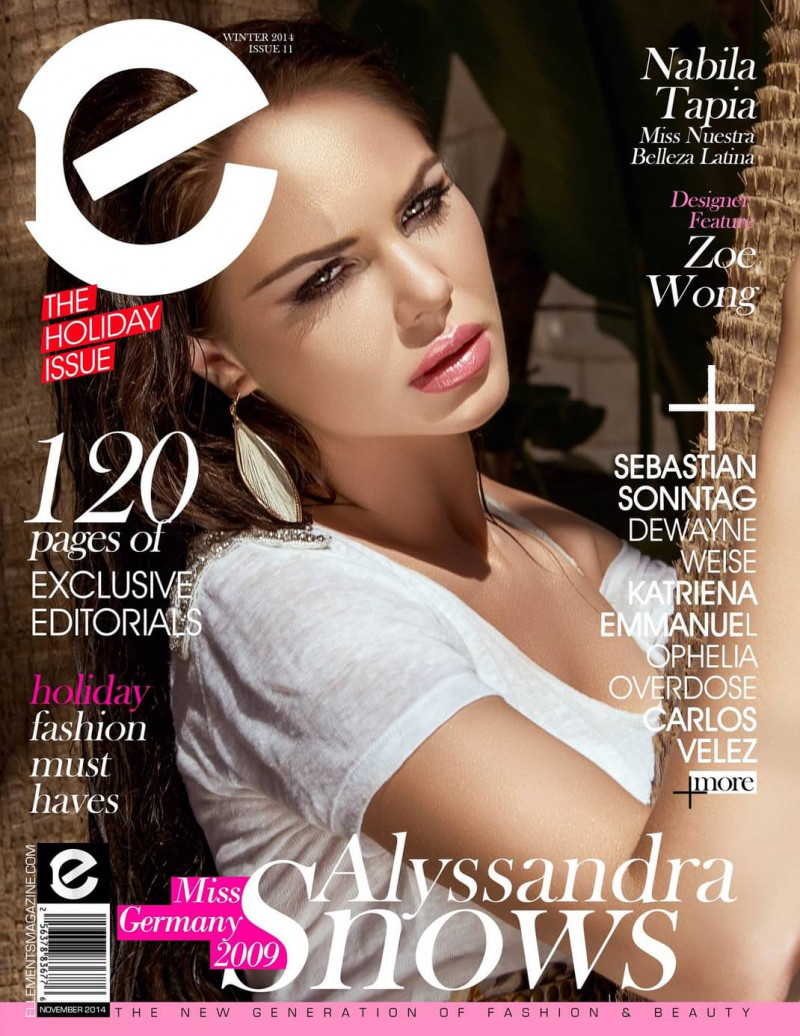 Alessandra Alores featured on the Elléments cover from November 2014