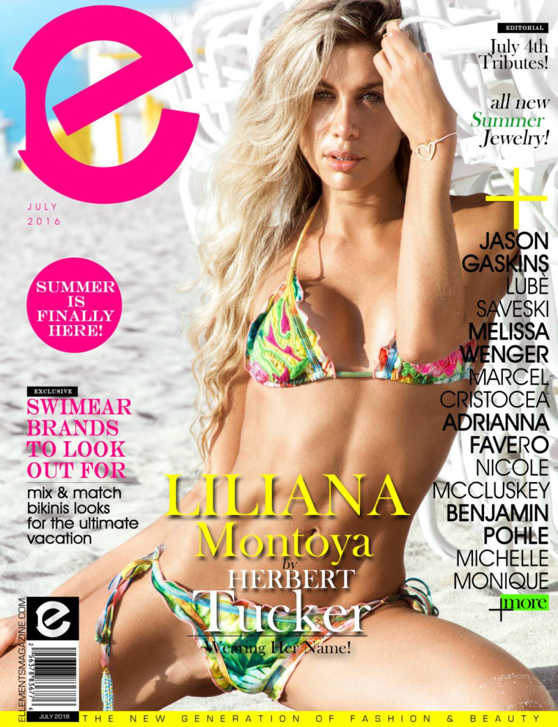Liliana Montoya featured on the Elléments cover from July 2016