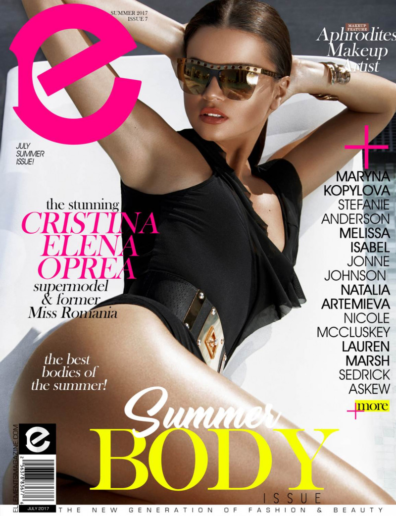 Cristina Elena Oprea featured on the Elléments cover from July 2017