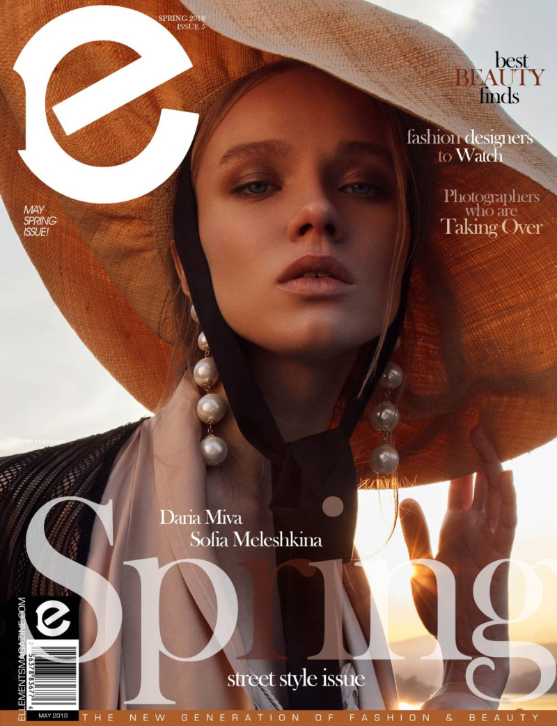 Sofia Meleshkina  featured on the Elléments cover from May 2018