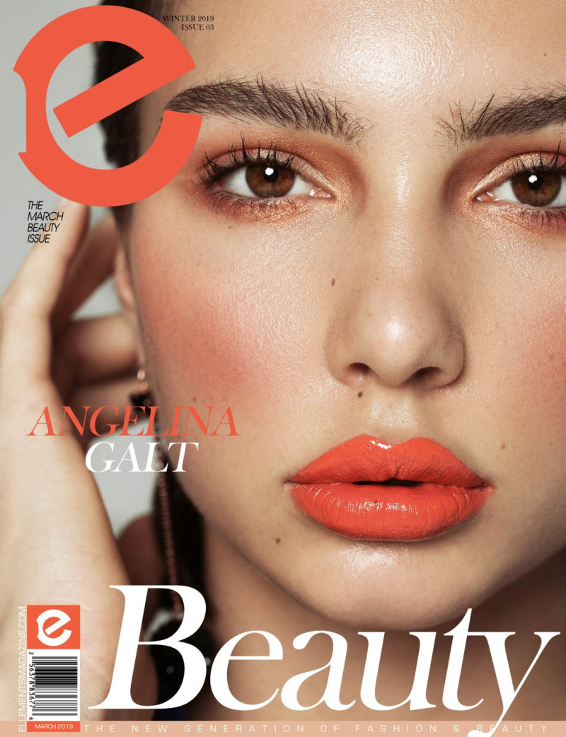 Angelina Galt featured on the Elléments cover from March 2019