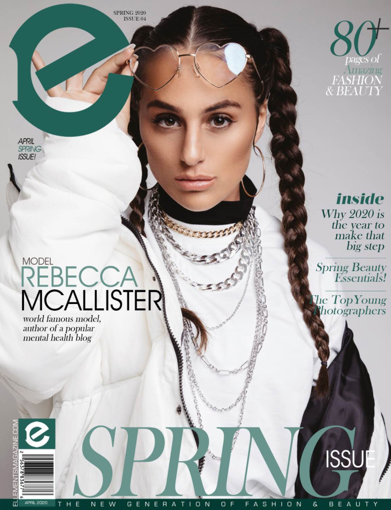 Rebecca McAllister featured on the Elléments cover from April 2020