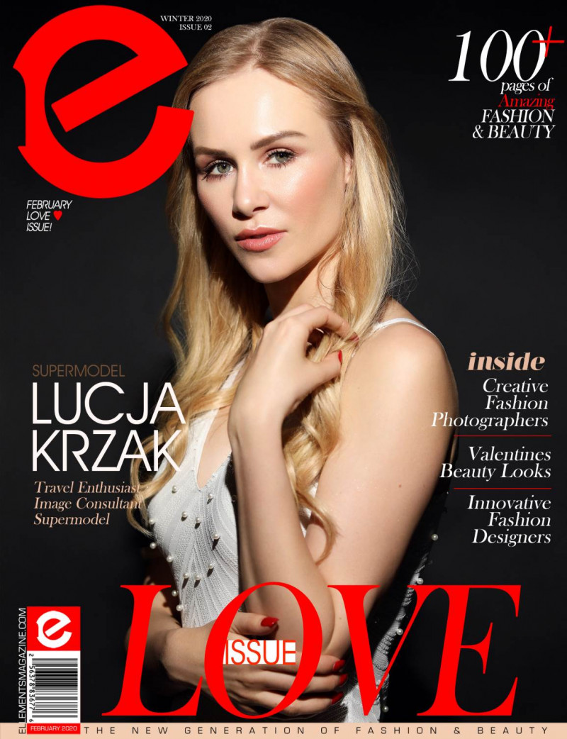 Lucja Krzak featured on the Elléments cover from February 2020