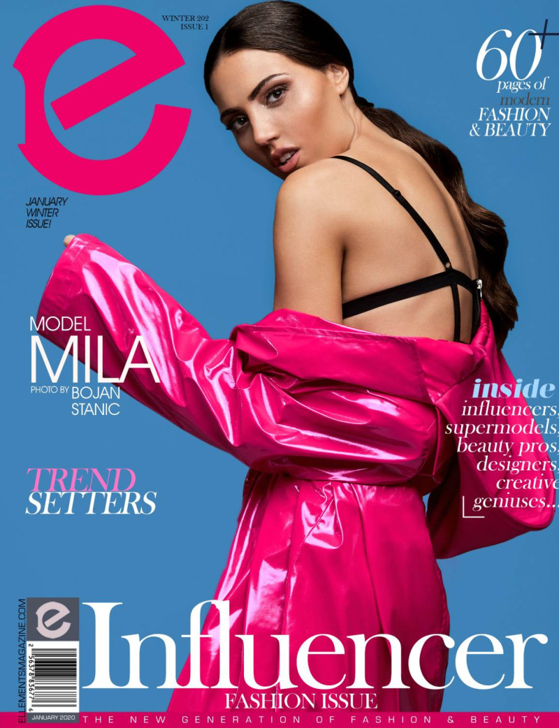 Mila featured on the Elléments cover from January 2020