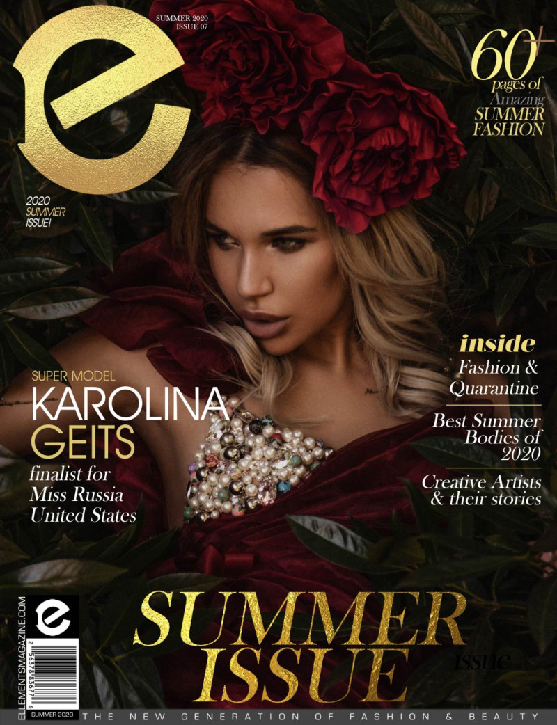 Karolina Geits featured on the Elléments cover from June 2020