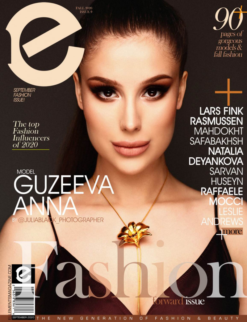 Anna Guzeeva featured on the Elléments cover from September 2020