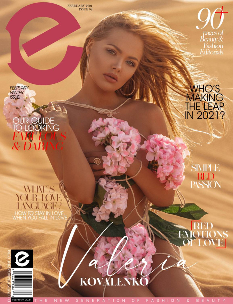 Valeria Kovalenko featured on the Elléments cover from February 2021