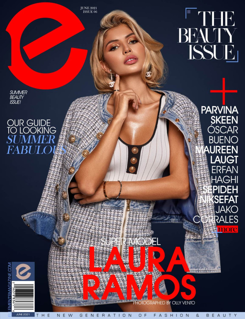 Laura Ramos featured on the Elléments cover from June 2021
