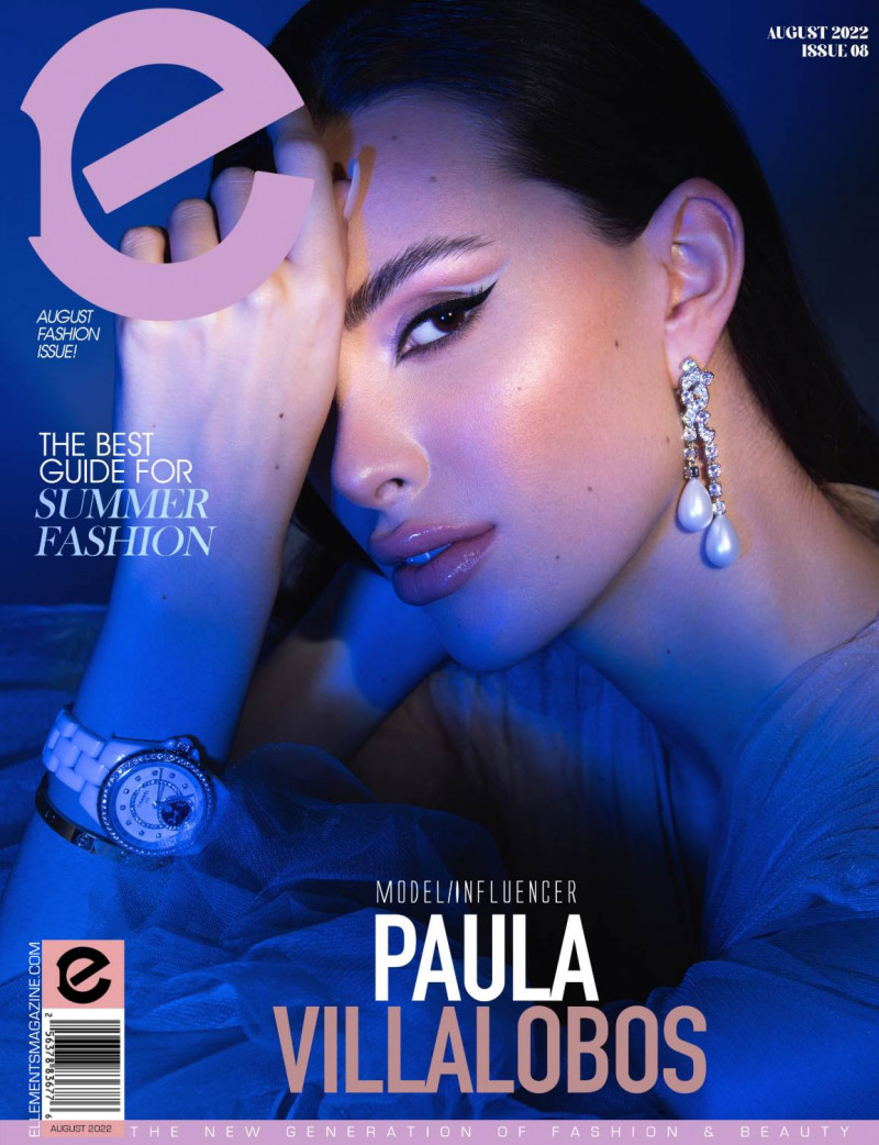 Paula Villalobos featured on the Elléments cover from August 2022