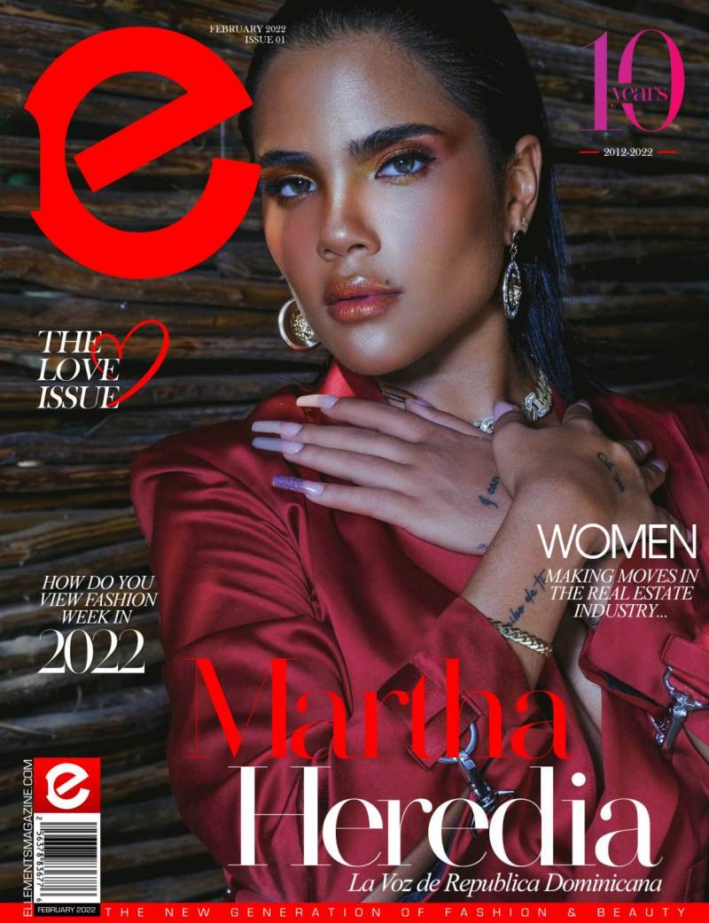 Martha Heredia featured on the Elléments cover from February 2022