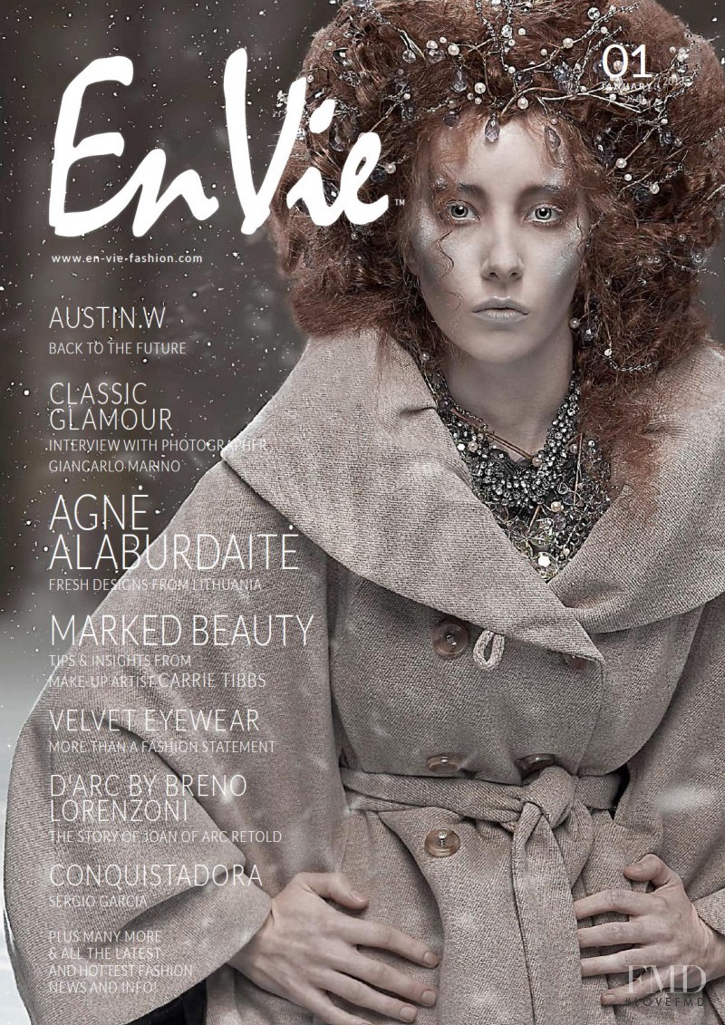 Katie Festervan featured on the En Vie cover from January 2013