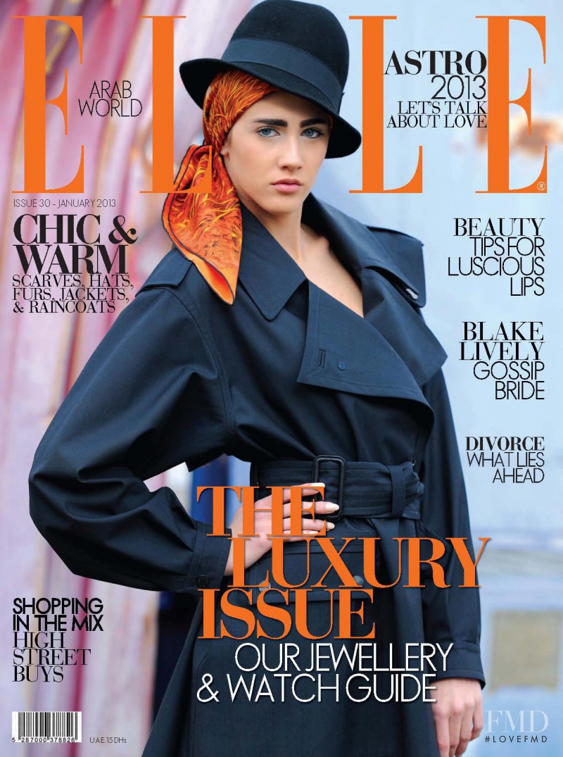 Ivana Pesovic featured on the Elle Arabia cover from January 2013