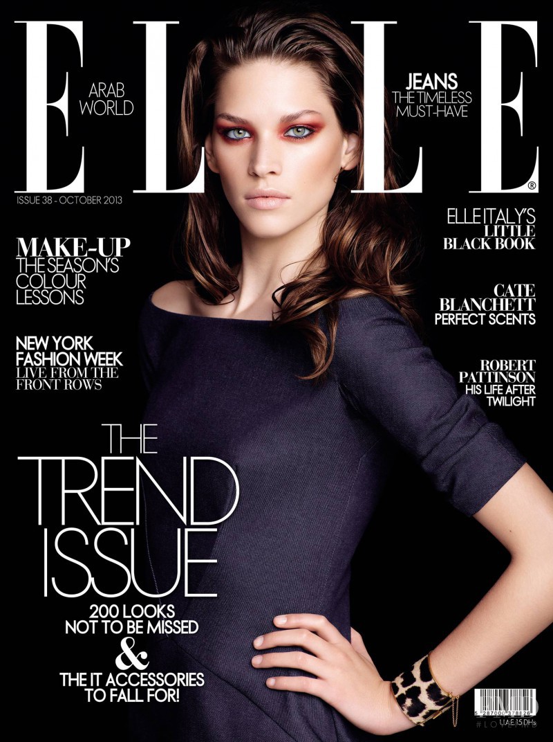 Claudia Anticevic featured on the Elle Arabia cover from October 2013