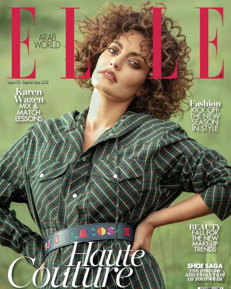 Karen Wazen Bakhazi featured on the Elle Arabia cover from September 2018