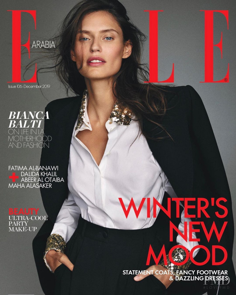 Bianca Balti featured on the Elle Arabia cover from December 2019
