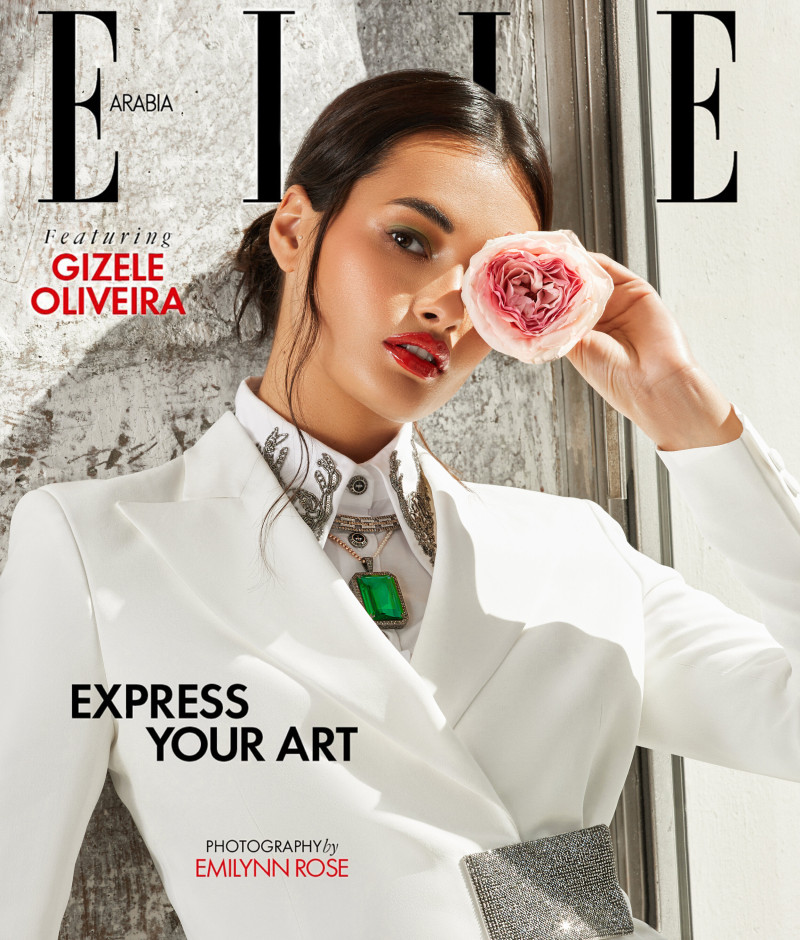 Gizele Oliveira featured on the Elle Arabia cover from April 2021