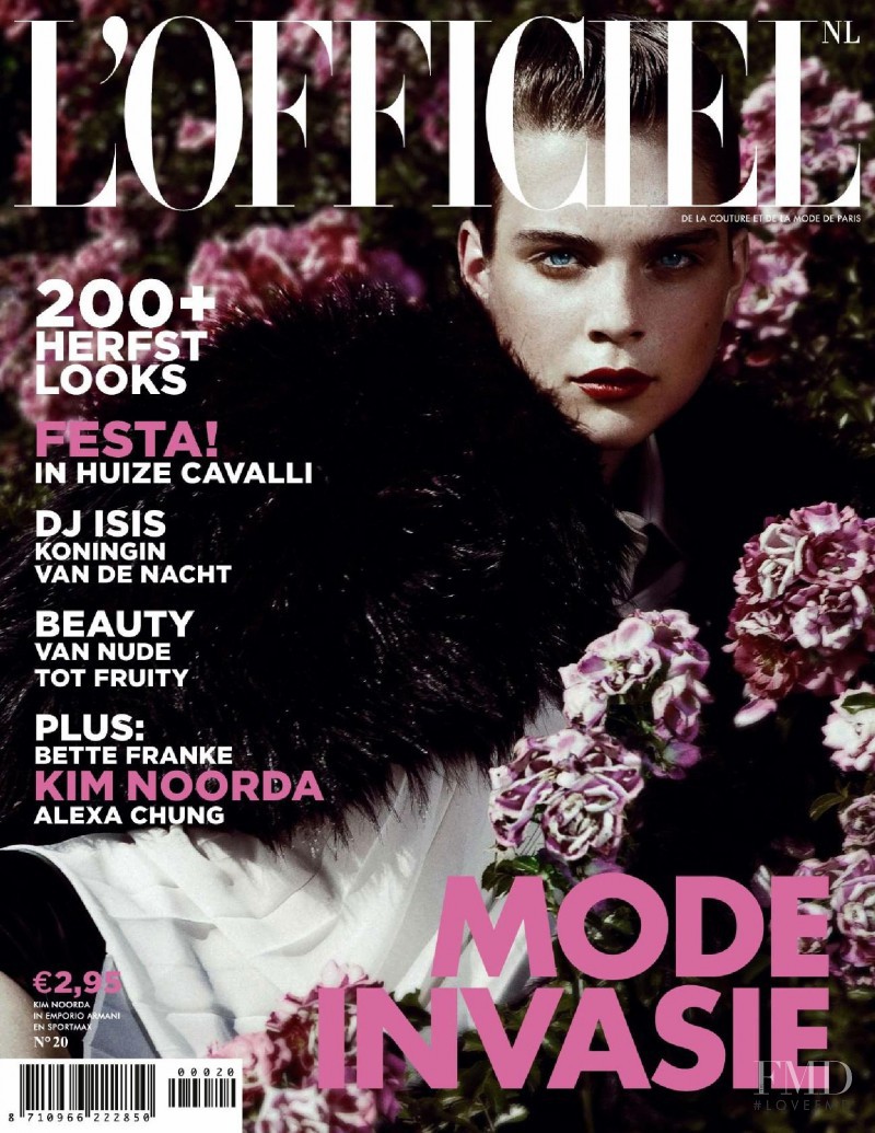 Kim Noorda featured on the L\'Officiel Netherlands cover from August 2010