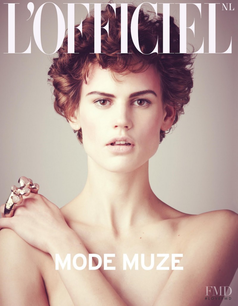 Saskia de Brauw featured on the L\'Officiel Netherlands cover from April 2012